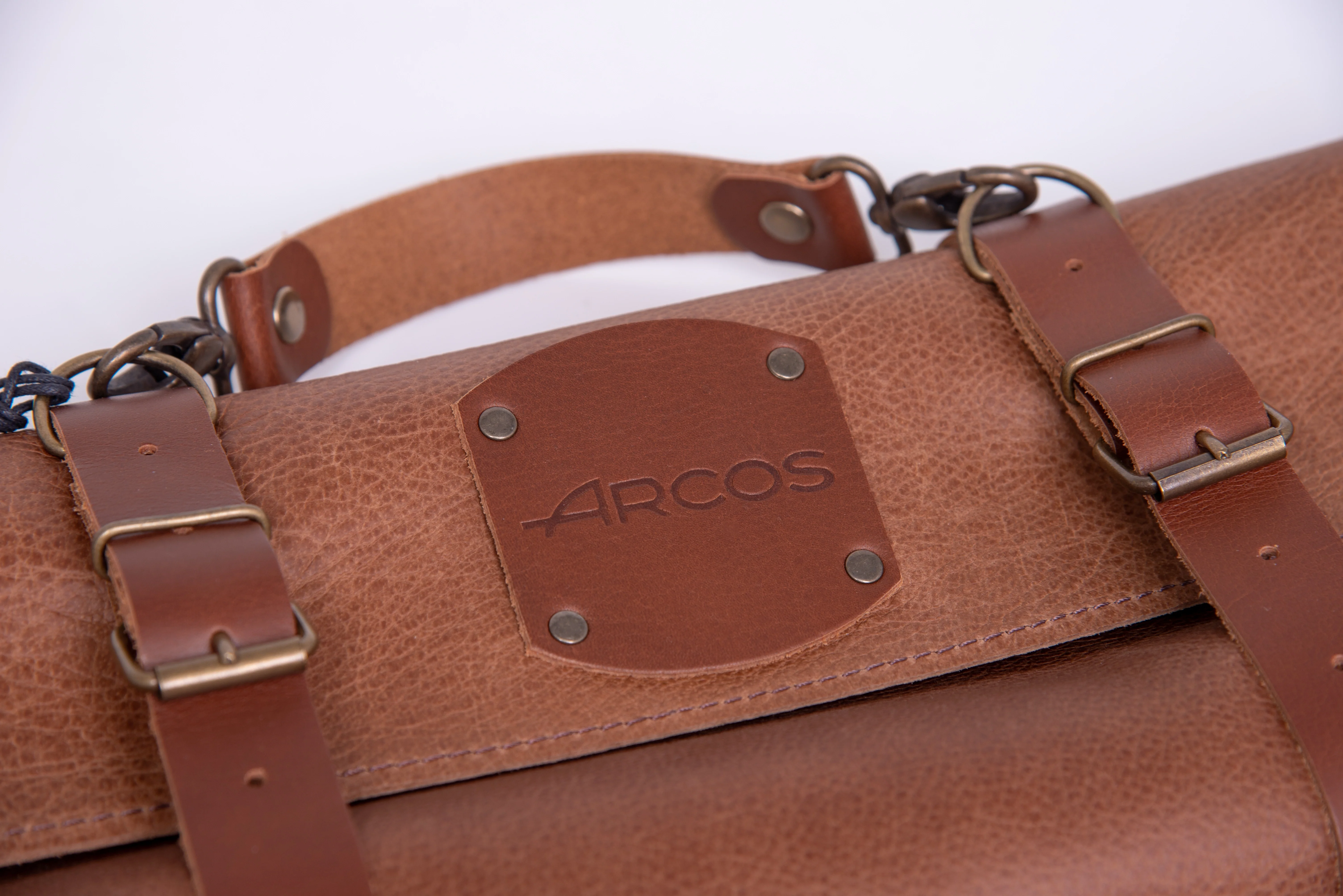 Bolsa cuchillos de piel y herrajes metálicos capacidad 10 piezas - Image 4