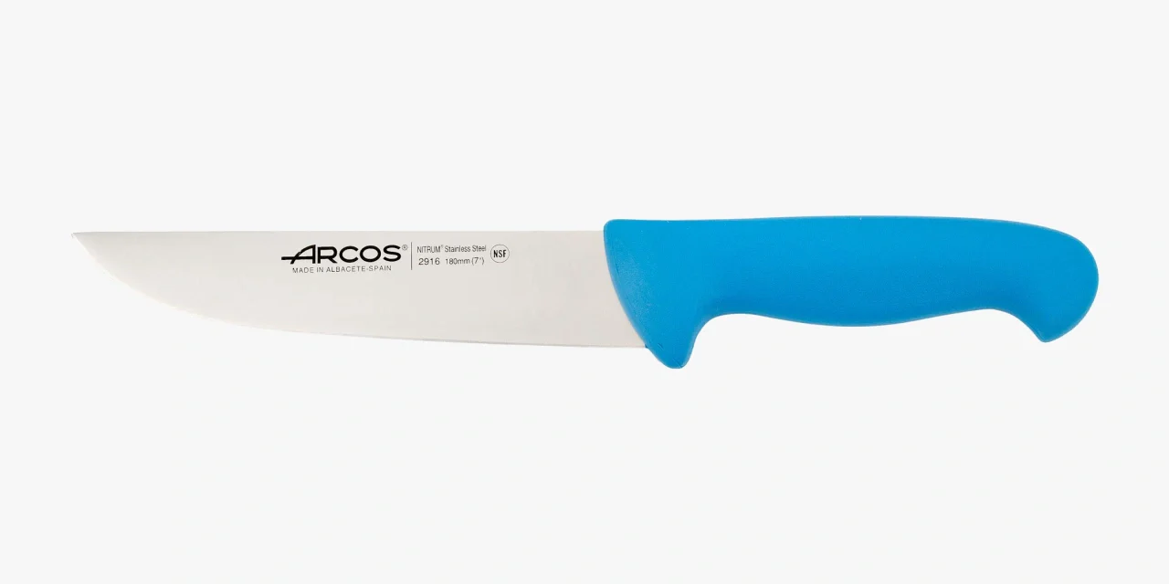 Cuchillo Carnicero color azul Serie 2900 180 mm