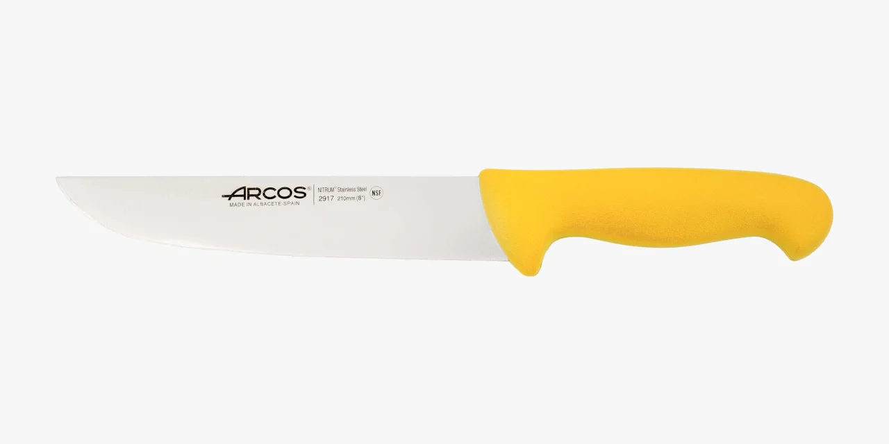Cuchillo Carnicero color amarillo Serie 2900 210 mm