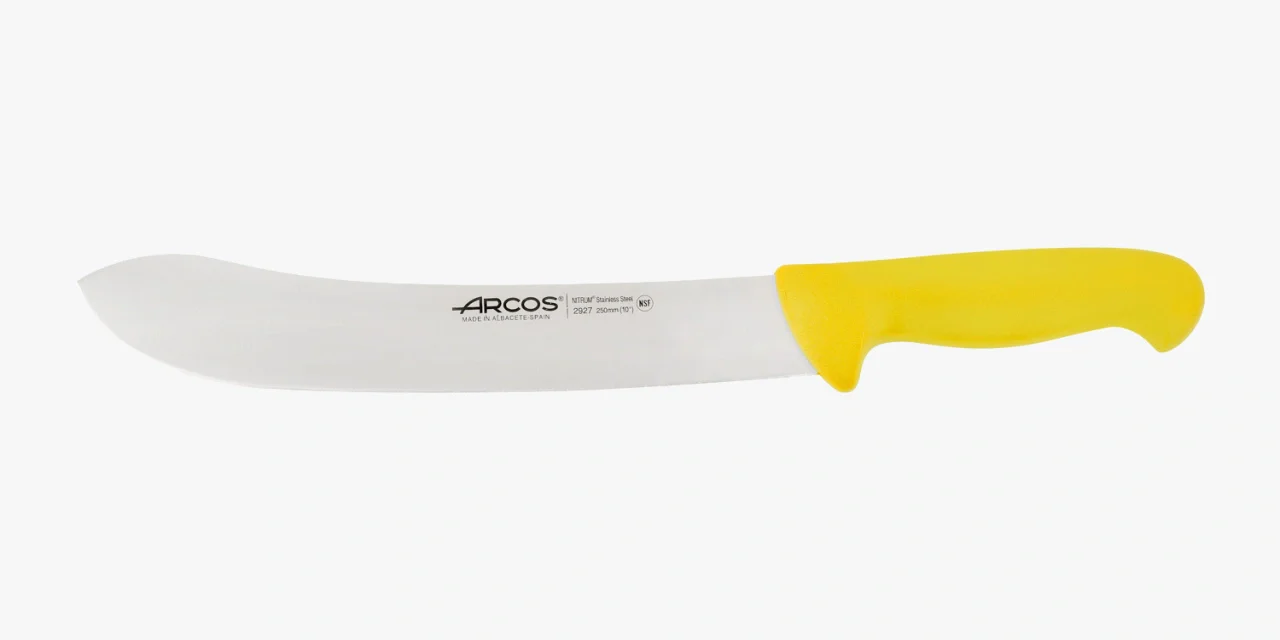 Cuchillo Carnicero color amarillo Serie 2900 250 mm