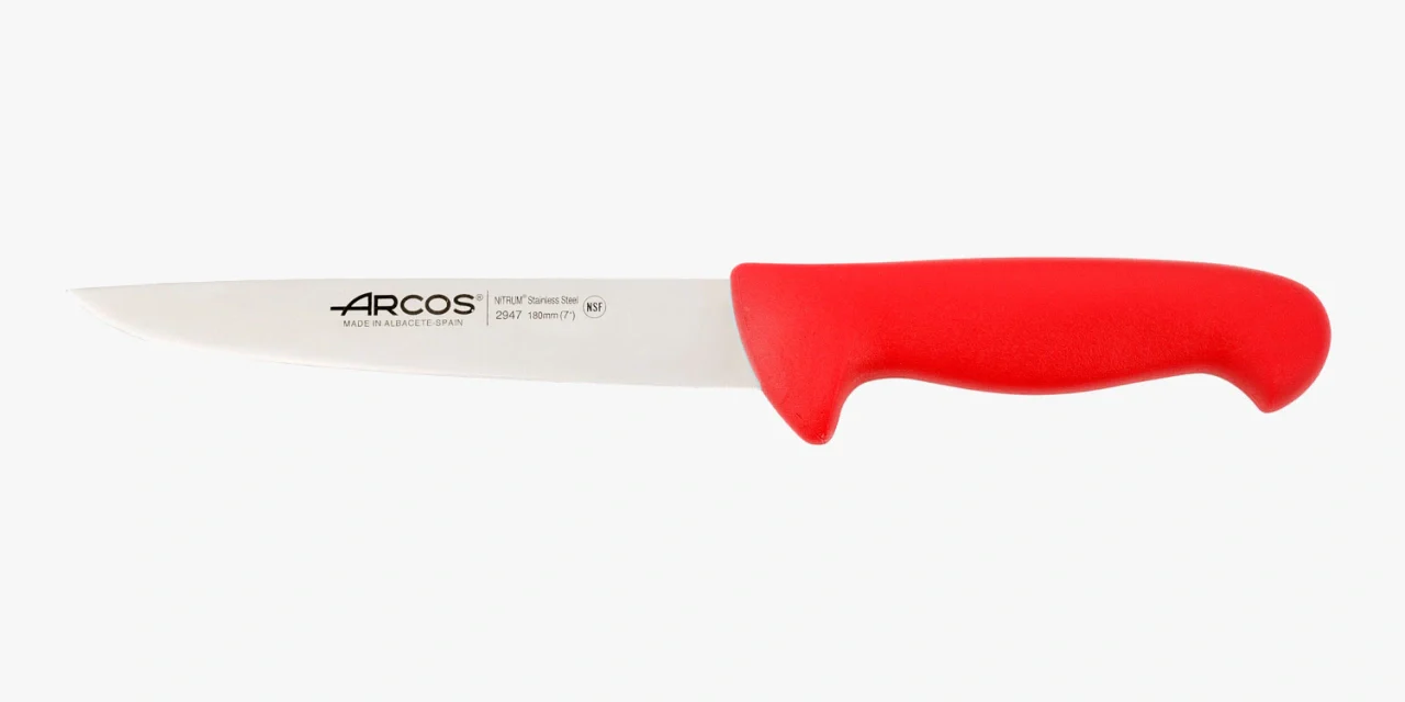 Cuchillo Carnicero color rojo Serie 2900 180 mm