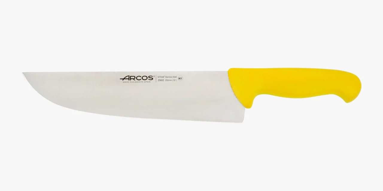 Cuchillo Carnicero color amarillo Serie 2900 250 mm