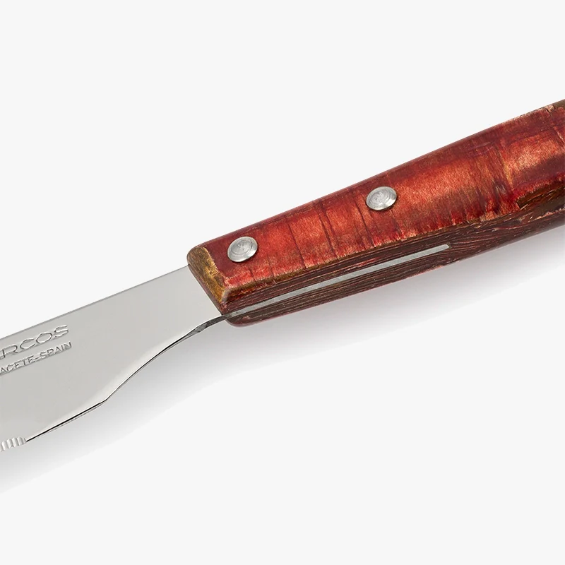 Cuchillo Chuletero Madera de Chopo Comprimida Tinte Rojo 110 mm - Image 5