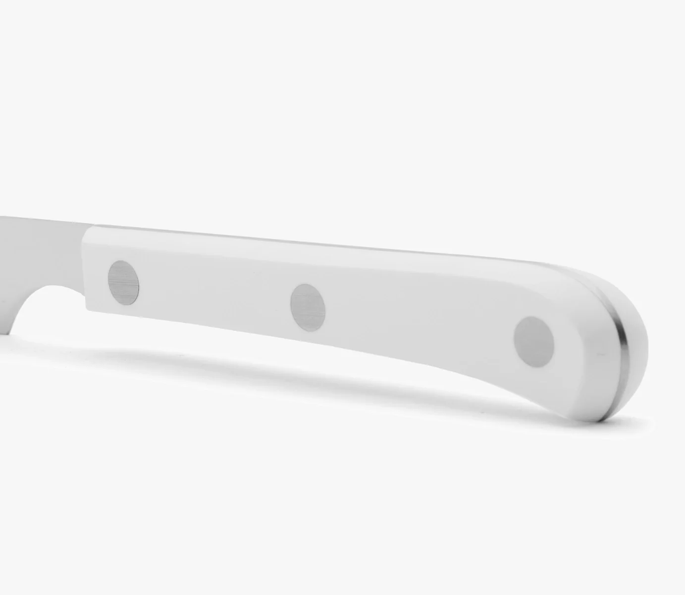 Cuchillo Chuletero Blanco Con Sierra Polioximetileno 115 mm - Image 3