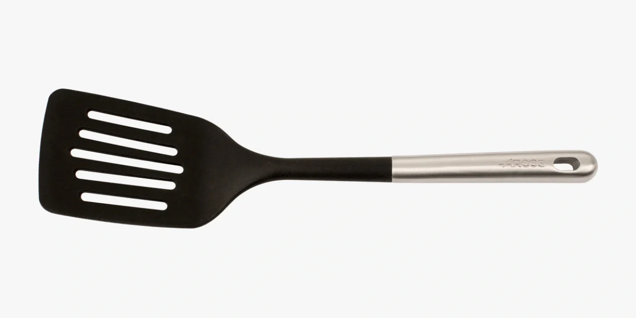 Espátula Ranurada 339 mm de Acero Inox y Silicona