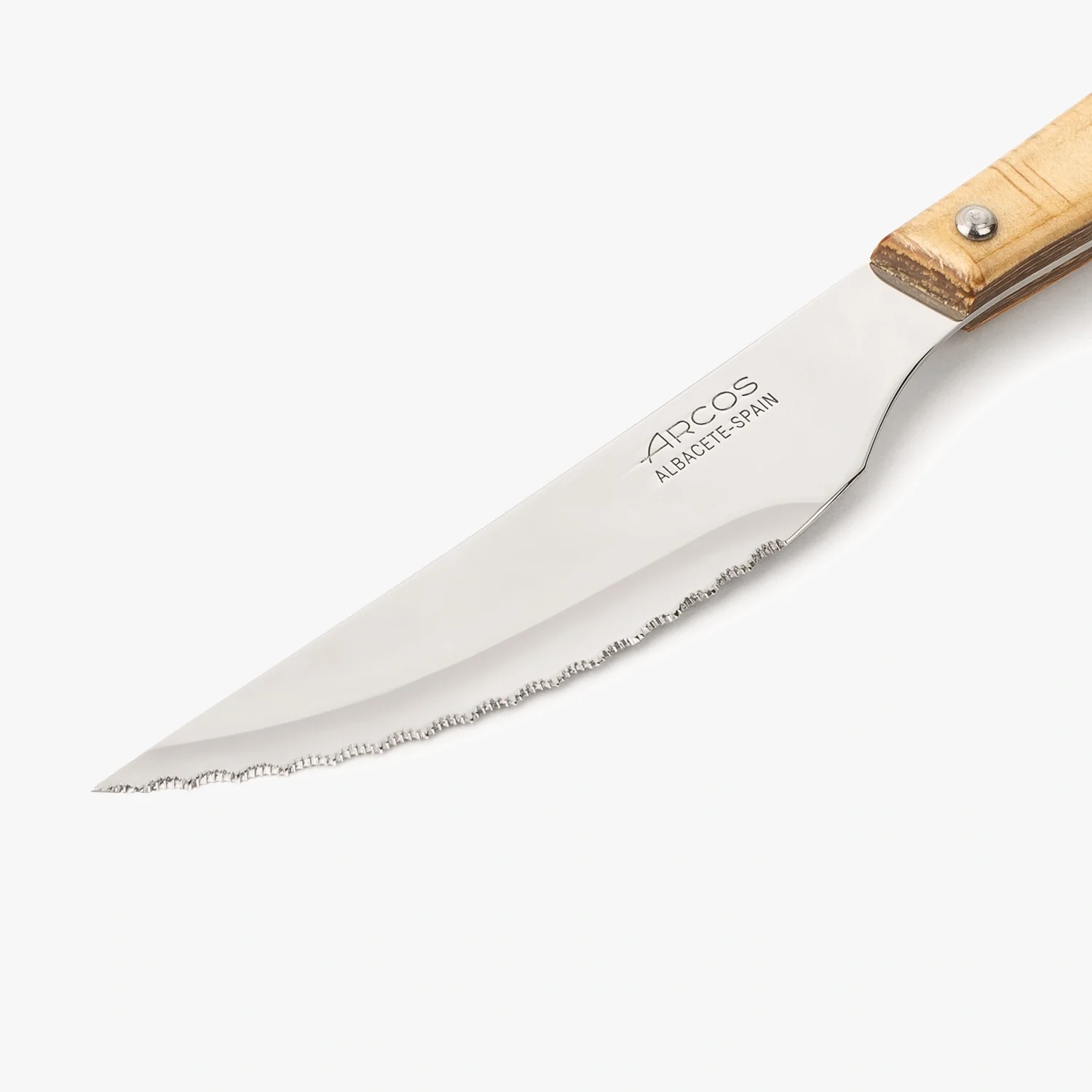 Set 6 pzas. - Cuchillo Chuletero Madera de Chopo Comprimida - Image 3