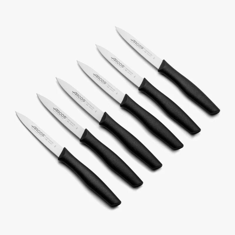Juego cuchillos de mesa color Negro 6 pzas Serie Nova