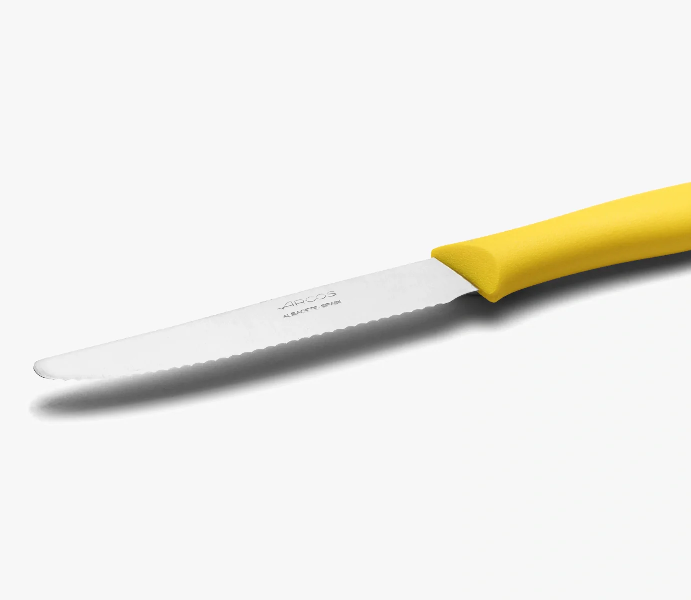 Cuchillo Mesa Color Amarillo Con Sierra Serie Nova 110 mm - Image 2