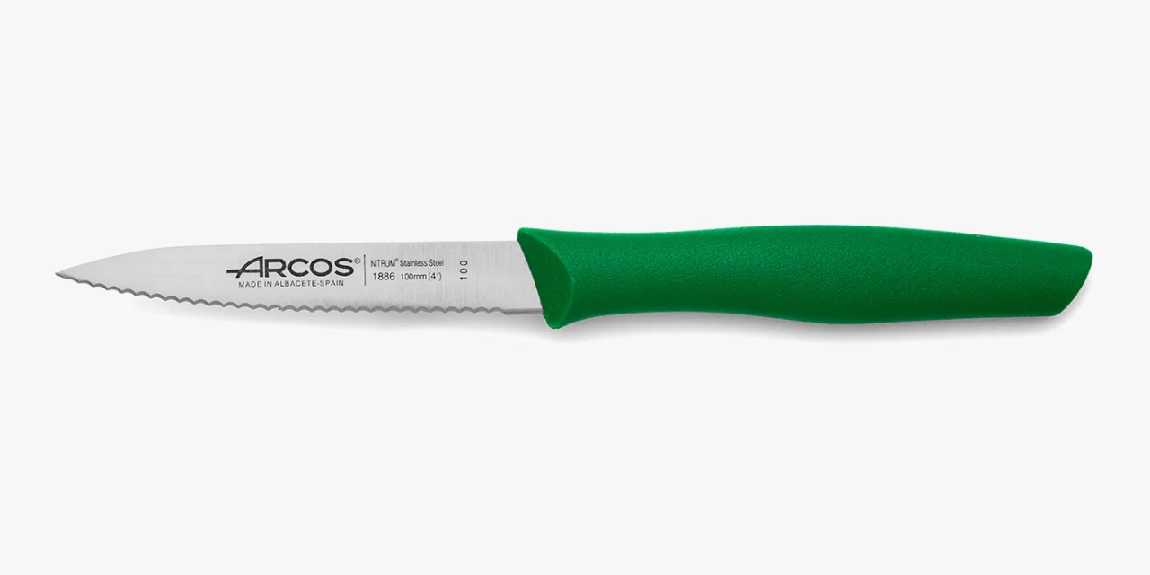 Cuchillo Mondador Color Verde Perlado Serie Nova 100 mm