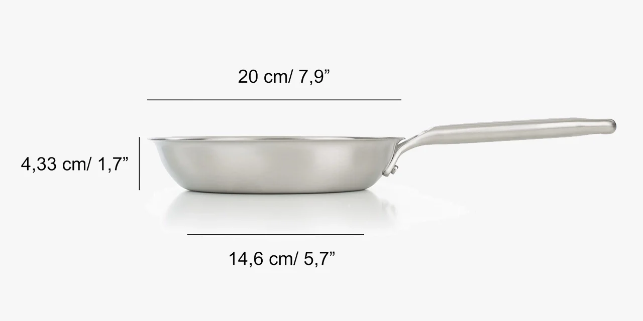 Set Sartenes Samoa Inox (20 y 24 cm) y espátula - Image 4