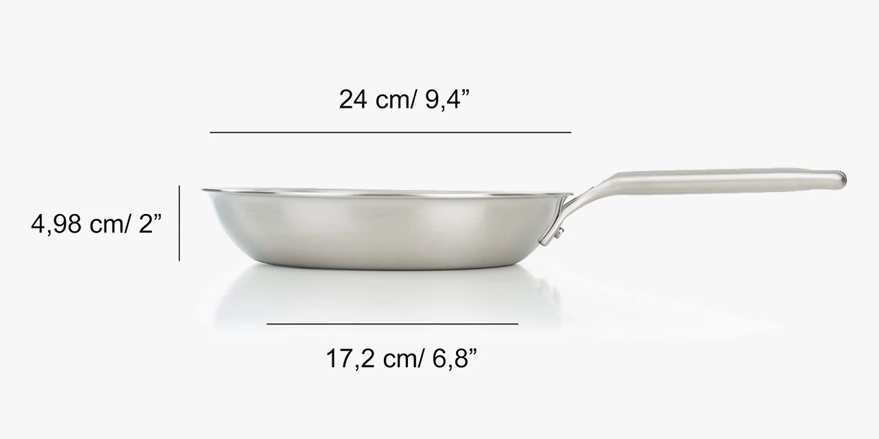 Set Sartenes Samoa Inox (20 y 24 cm) y espátula - Image 3