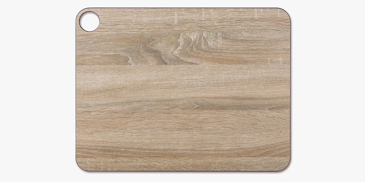 Tabla de corte marrón con colgador 427 x 327 mm